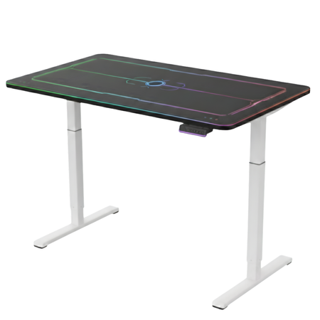 Zestaw gamingowy Spacetronik biurko elektryczne RGB uchwyt fotel 120x60