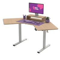 Biurko narożne regulowane SPEL112WL  Spacetronik 120x60 cm jasnedrewno