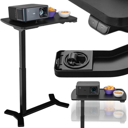 Elektryczny stolik z kółkami Buddy Czarny