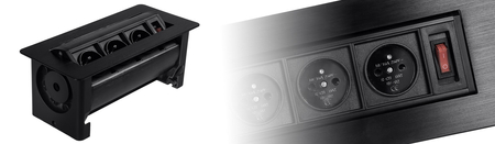 Gniazdo blatowe obrotowe Spacetronik SPS-O33B