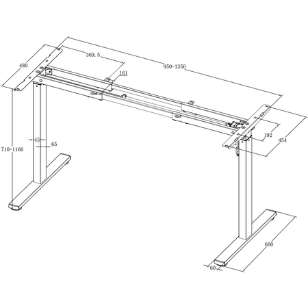 Elektrischer Schreibtischständer SPE-121B 110cm