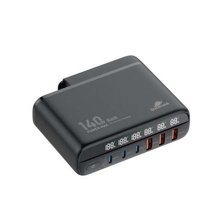 Stacja ładowania 140W GaN SR103 LED 6 USB PD+QC3.0