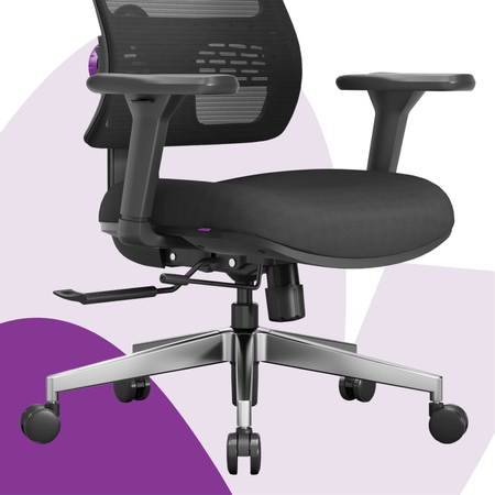 Fotel biurowy obrotowy Spacetronik LUMBO 11 Czarny