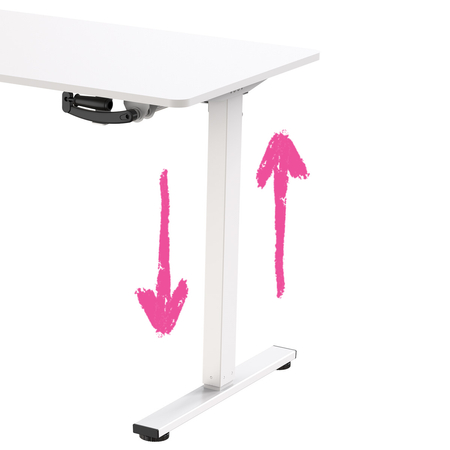 Zestaw ergonomiczny krzesło LUMBO 22 szare + biurko manualne SPE-O113 100×60 białe