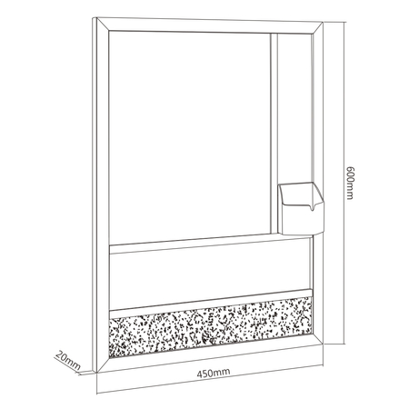 Dreiteilige Combo-Wandtafel SPB202 45x60