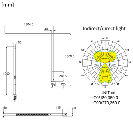 Lampa biurkowa LED boczna GLOW D22 Pro Biała