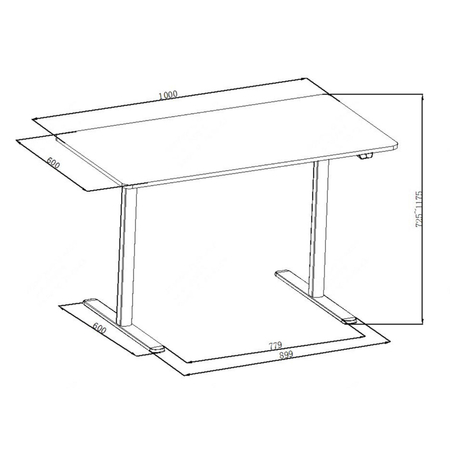 Spacetronik Moris 121WW 100x60 elektrischer Schreibtisch