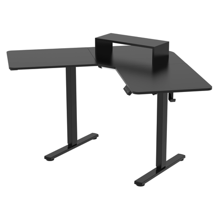 Biurko narożne regulowane SPEL112BB  Spacetronik 120x60 cm czarne 