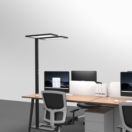 Podwójna lampa podłogowa LED GLOW D24 Pro Czarna