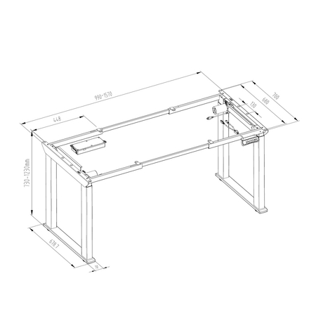 Elektryczny stelaż biurkowy Spacetronik SPE-420B