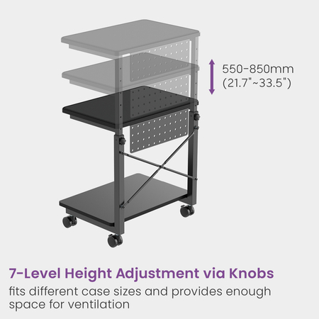 Mobiler Computerständer mit Ablage SPC112