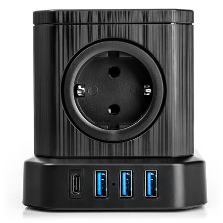 Zestaw Listwa zasilania 13AC 3USB 1USB-C SPS-CS01B