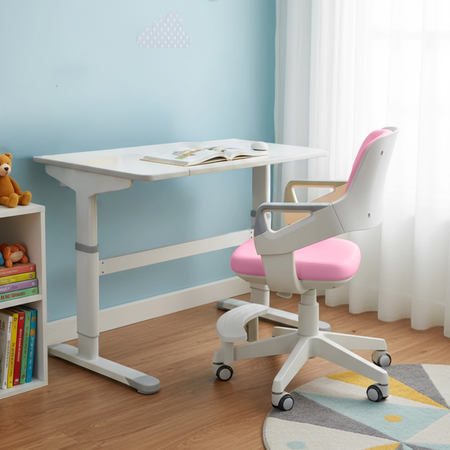 Zestaw biurko elektryczne z krzesłem dla dziewczynki – Spacetronik SPE-X112P