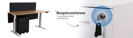 Szafka podbiurkowa kontenerek Spacetronik SPC-130G