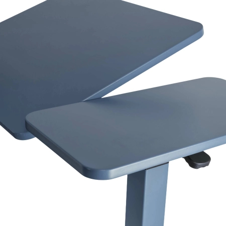 Zestaw wypoczynkowy fotel Spacetronik Flax 04M niebieski + stolik regulowany BUDDY