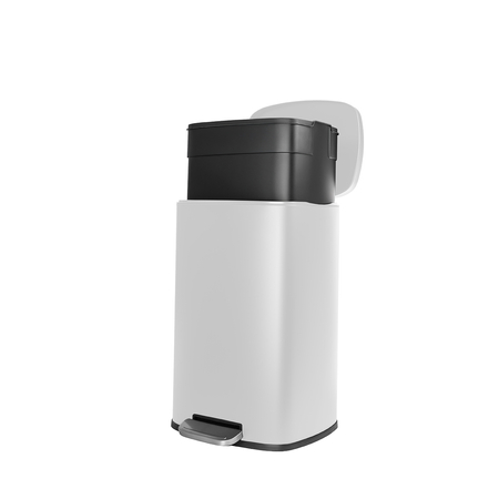 Funky Trash Can White Black Spacetronik Pojedynczy