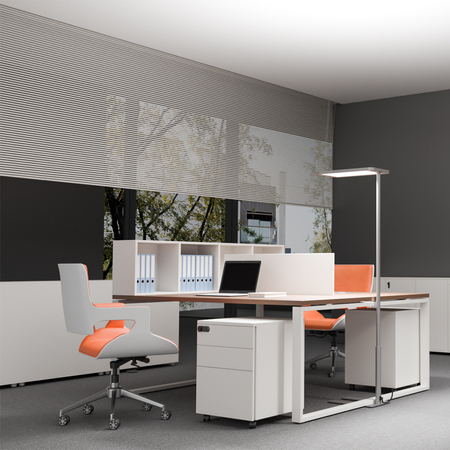 Lampa podłogowa biurowa LED GLOW D20 80W Biała