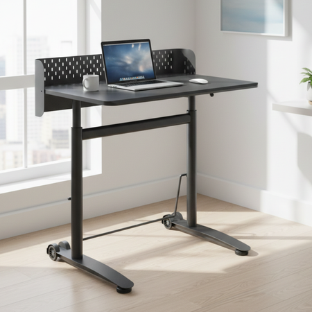 Czarne stanowisko robocze regulowane 90x60 SPR BUDDY 23 MBB