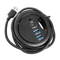 Hub do biurka 2x USB 3.0 + 1x USB-C + 1x AUX