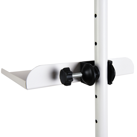 Wysoki biały stolik pomocniczy Buddy na kółkach