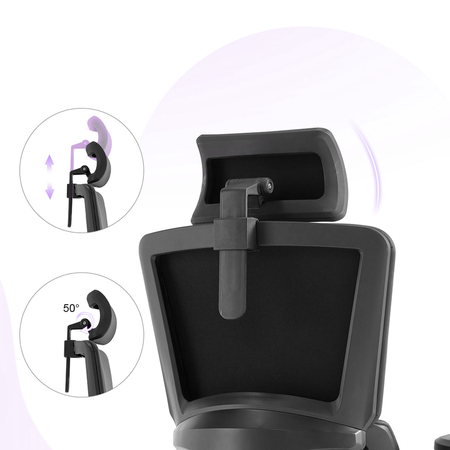 Ergonomiczny fotel biurowy obrotowy 6D EGAN Czarny