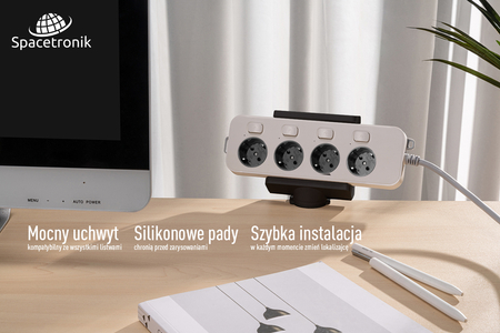 Uchwyt do listwy zasilającej Spacetronik SPB013B