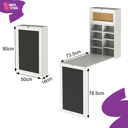 Chowane biurko ścienne składane Funky Furniture