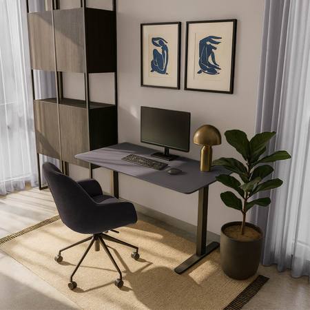 Blat MDF malowany proszkowo 180x80x2.5 Iron Gray