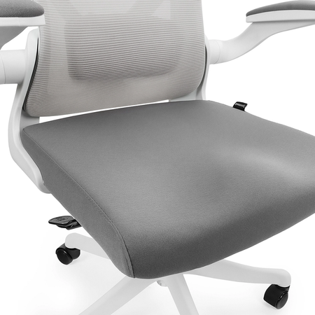 Zestaw do nowoczesnego biura: biurko elektryczne + fotel + szafka