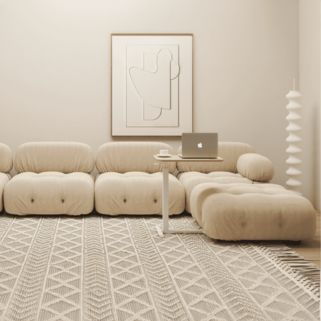 Buddy weißer manuell höhenverstellbarer Tisch