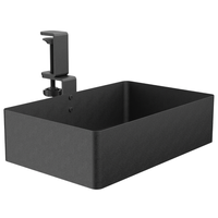 Boczny organizer do biurka na zacisk 25×17×15 cm czarny SPB148B