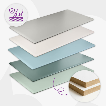 Blat MDF malowany proszkowo 160x80x2.5 Sage Green