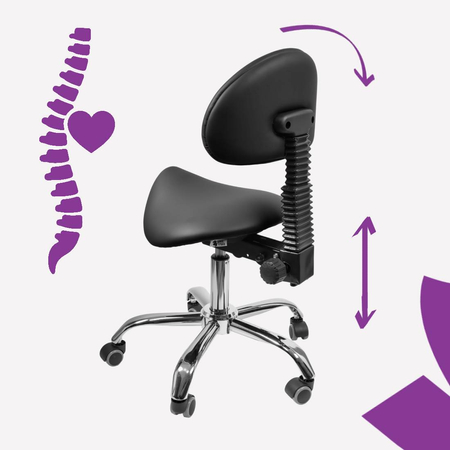 Ergonomiczny hoker regulowany SELLA 1 czarny