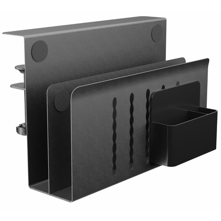 Boczny organizer do biurka na zacisk 30×30×12 cm czarny SPB164B