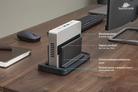 Uchwyt do Tunera. Mini PC z tyłu TV VESA SBK110B