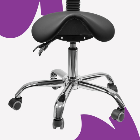 Ergonomiczny hoker regulowany SELLA 1 czarny