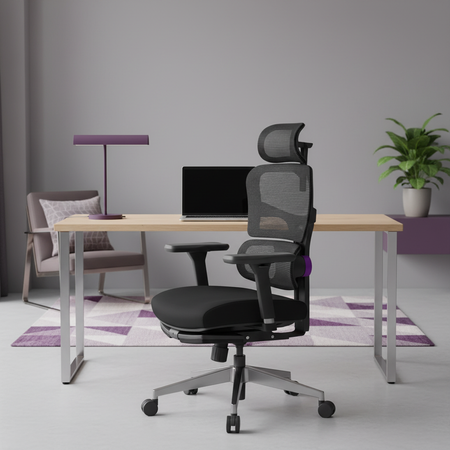 Ergonomiczny fotel Spacetronik LUMBO 44 Czarny