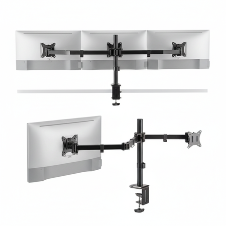 Zestaw ergonomiczny uchwyt monitor laptop lampa Glow adapter