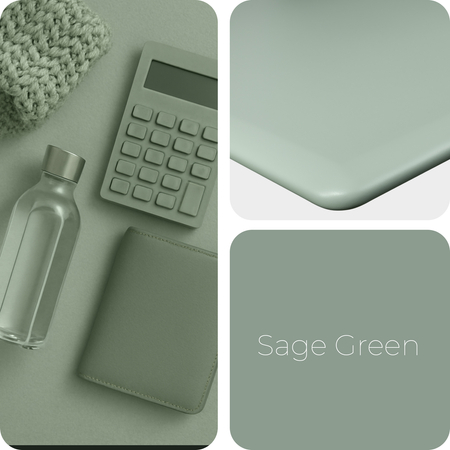 Blat MDF malowany proszkowo120x60x2.5 Sage Green