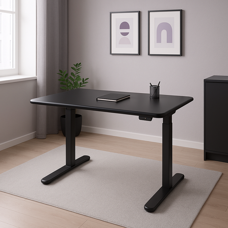 Blat MDF malowany proszkowo 140x70x2.5 Pure Black