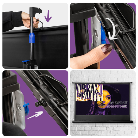 Ekran Projekcyjny ze Statywem 60" 4K Spacetronik