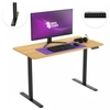 Spacetronik Moris elektrischer Schreibtisch SPE-O121 120x60, Gestell schwarz, Platte helles Holz