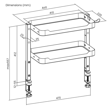 Nadstawka biurkowa Spacetronik SPB-115W