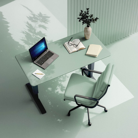 Blat MDF malowany proszkowo120x60x2.5 Sage Green