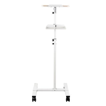 Wysoki biały stolik pomocniczy Buddy na kółkach