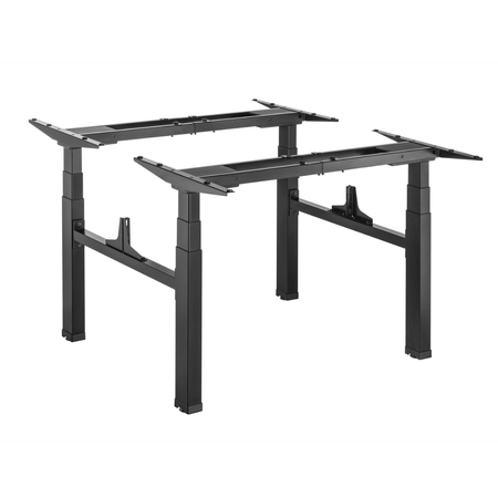 Zestaw podwójne biurko elektryczne Spacetronik Pure Black z fotelami