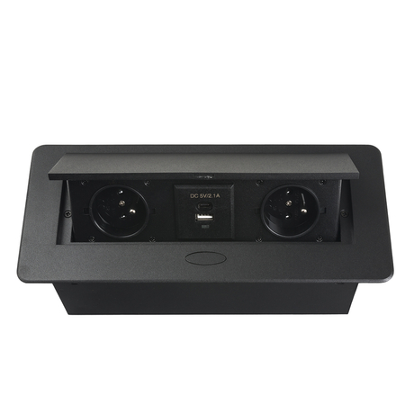 Spacetronik SPS-D24CB Arbeitsplatten-Steckdosenöffnung