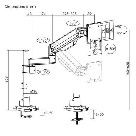 Uchwyt na monitor SPASSH110S