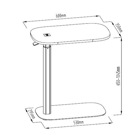 Stolik regulowany Spacetronik Buddy 17 Jasny