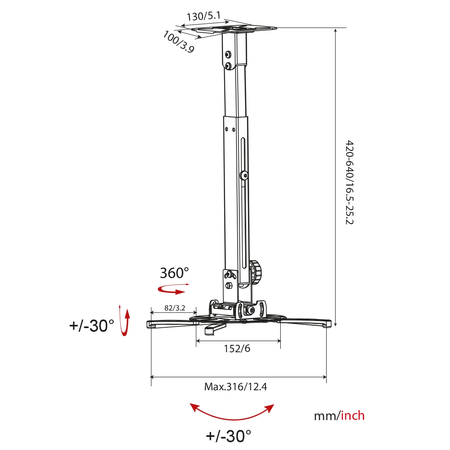 Zestaw ekran elektryczny 4K HD PVC EASY VIEW uchwyt SPA P02B